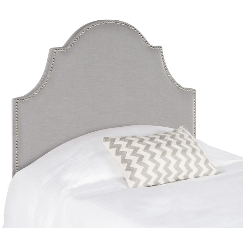 Caswell Upholstered Headboard, Arctic Gray, Twin, Polyester
