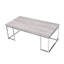 Table basse rectangulaire avec base en métal
