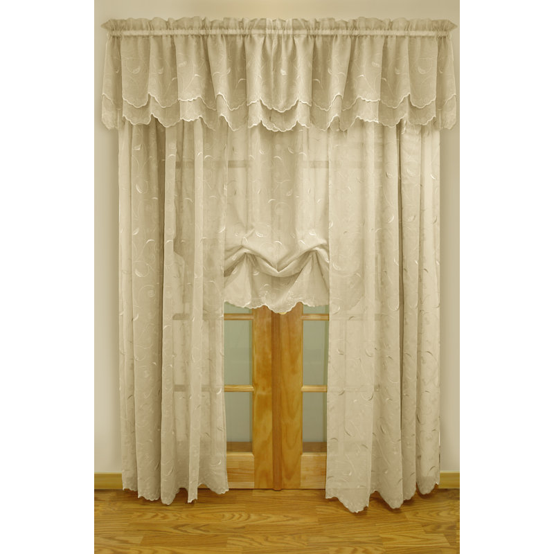 Rideau simple Andelle, l 54 po x L 84 po, Crème