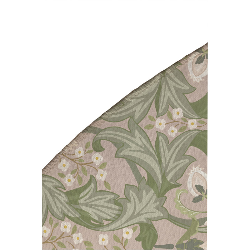 Tapis d'extérieur Ogee Leaf, Rond 5 pi