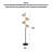 Modern Multi Glass Shade Standing Accent Light