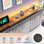 Lit plateforme tapissier avec 5 tiroirs et tête de lit avec rangement, base de lit en métal avec lumières DEL et station de charge-498387785