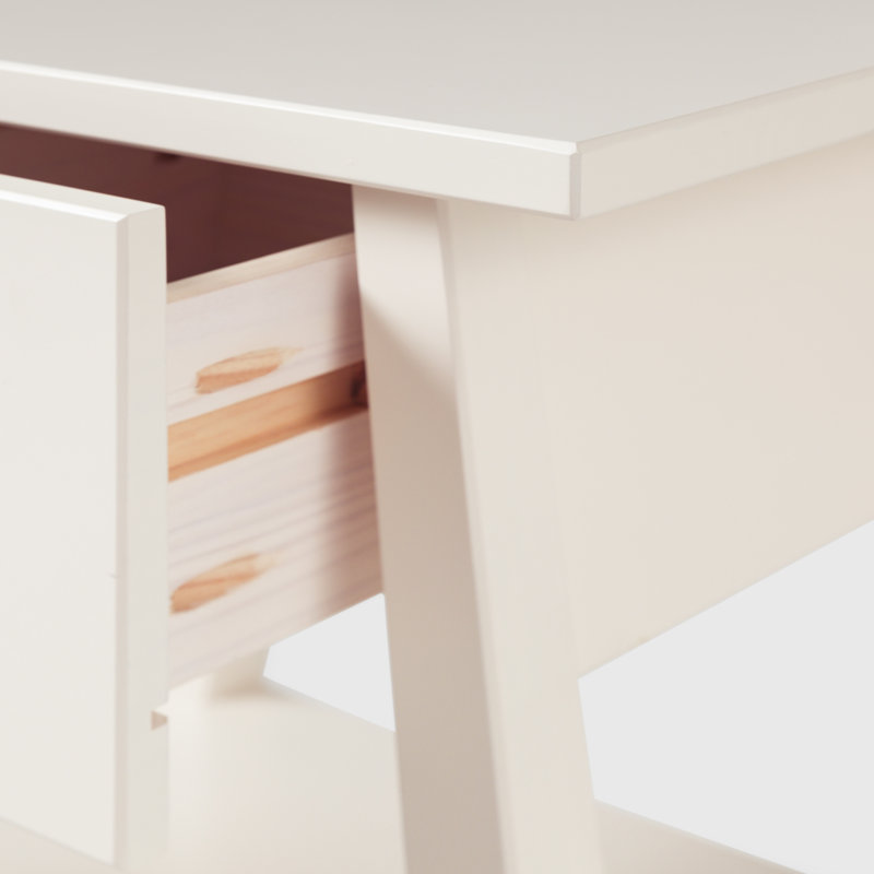 Krystynn 35cm W Bedside Table, White