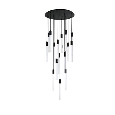 Luminaire suspendu rectangulaire à 16 lumières Aliha
