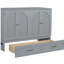 Lit escamotable double avec grand tiroir, gris-121069846-121069843
