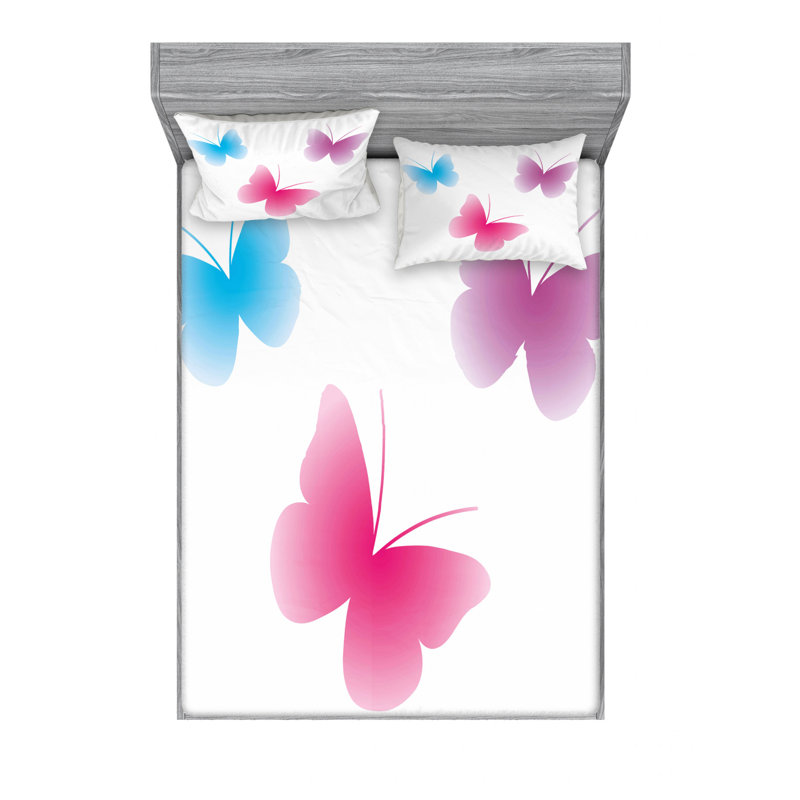 Ensemble de draps Butterfly, Ensemble de draps pour lit double avec un drap-hou