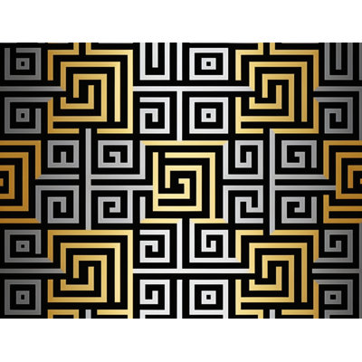 Greek Key Plain Weave / Muslin Throw Blanket