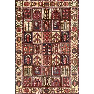 Tapis brun/pêche/beige traditionnel
