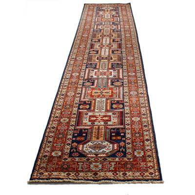 3x15 Navy and Red Traditional Runner