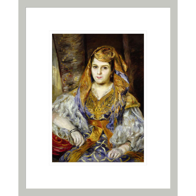 Mme. Clémentine Stora dans une robe algérienne Pierre-Auguste Renoir - Impression Giclée sur cadre, 16,75 po H x 13,61 po L