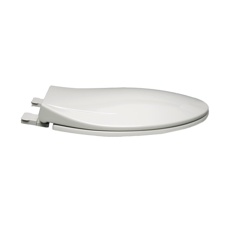Siège de toilette allongé, Gris argenté