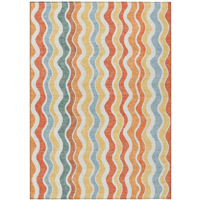 Machine Washable Indoor/Outdoor Bourkelands ACN2342 Stripes Rug