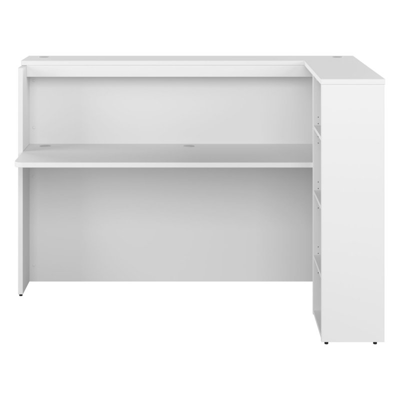 Bar d'angle avec tablettes Studio C 72W, Blanc