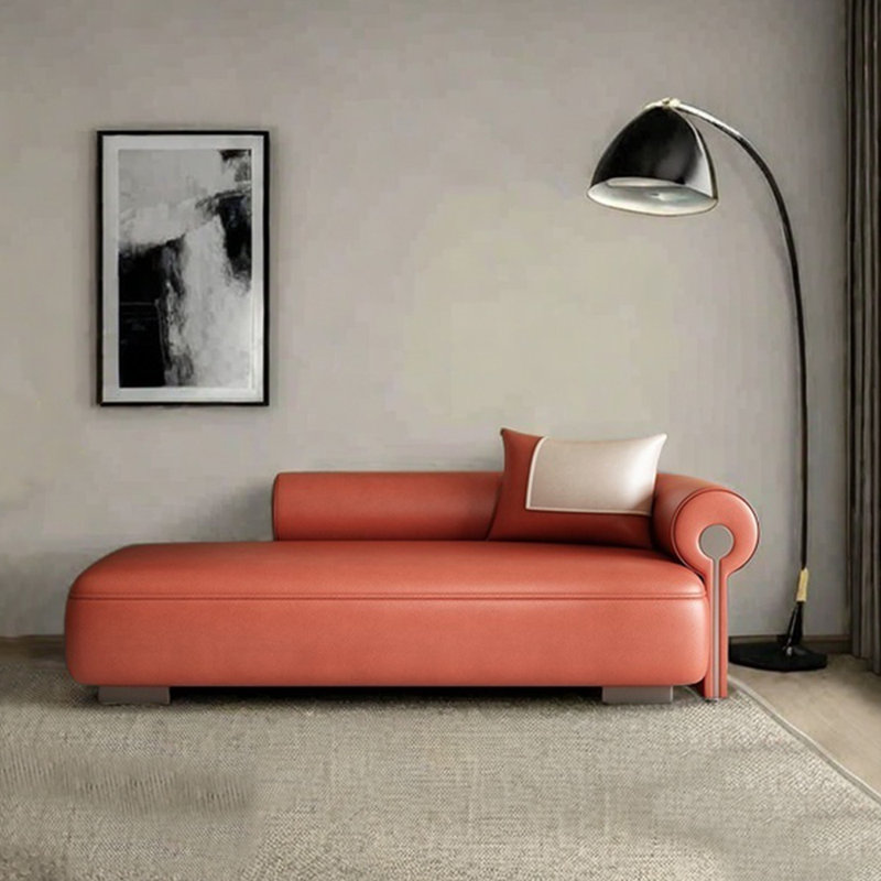 Éponge légère de luxe et fauteuil inclinable en bois massif, Rouge, Orienté à droite