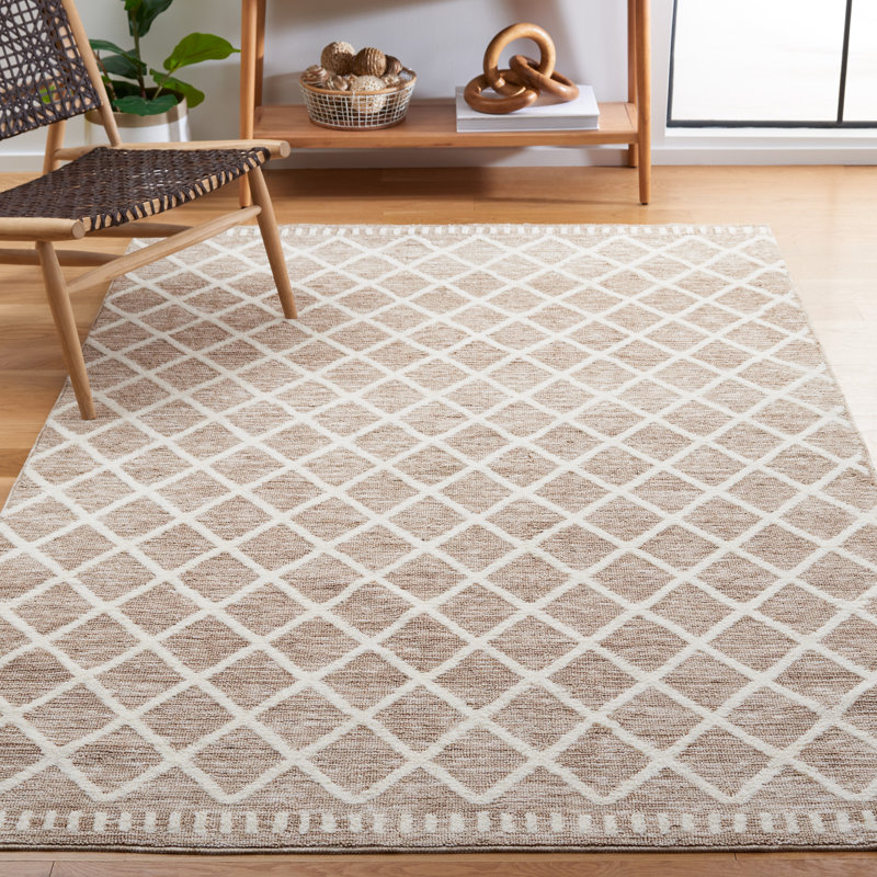 Tapis beige / ivoire Alaiza, Rectangle de 5 pi x 8 pi