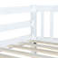 Lit superposé double avec 2 tiroirs, bois d'hévéa blanc détachable, mesure le bois sur les tiroirs blanc, pour lits indépendants, caractéristiques-1930407804