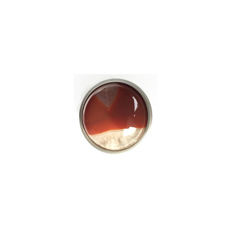 Mushroom Knob, Satin Nickel/Lava