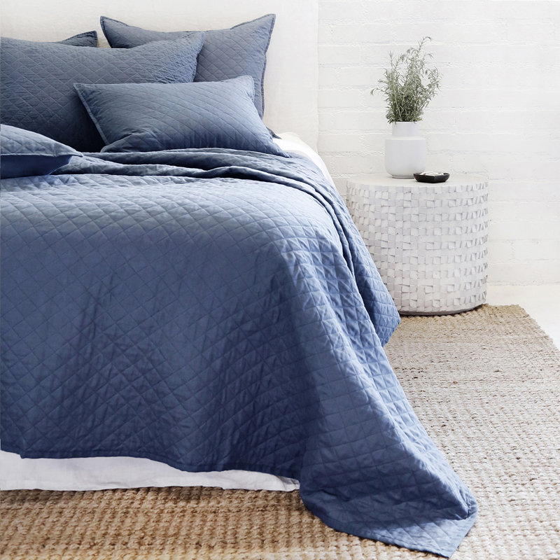 Hampton Buttons Sham, White, King