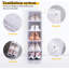 Boîte à chaussures empilable en plastique avec porte transparente, rangement pour chaussures transparent pour présentation de chaussures, assemblage facile, conception durable et peu encombrante