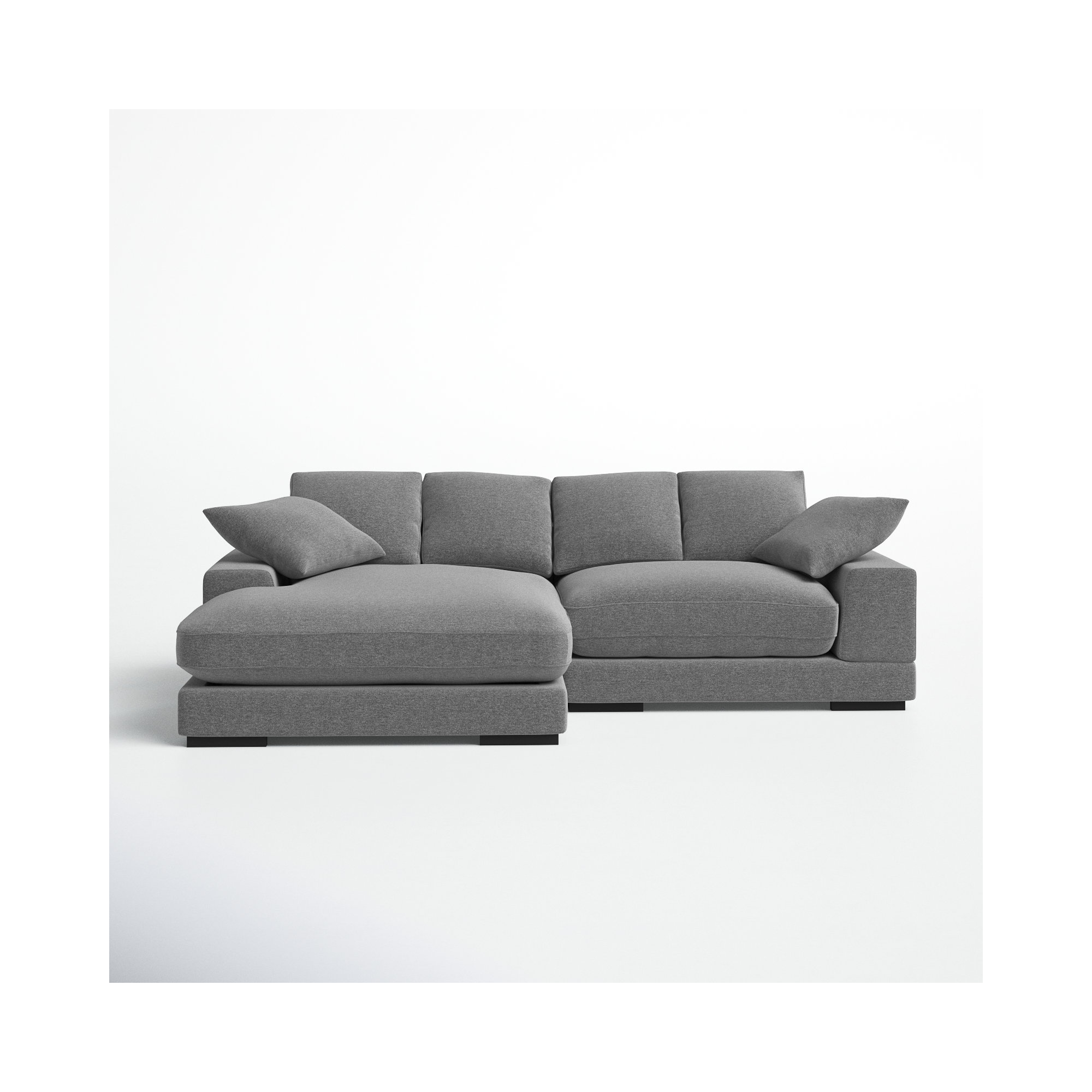 Lonsdale Chaise Sectional, Dark Gray