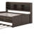 Brona Full Size Wooden Captain Bed with Built-in Bookshelves, Three Storage Drawers and Trundle-831888004