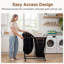 Chariot à linge 2 sections, très grand chariot roulant 330 L, noir-804755705
