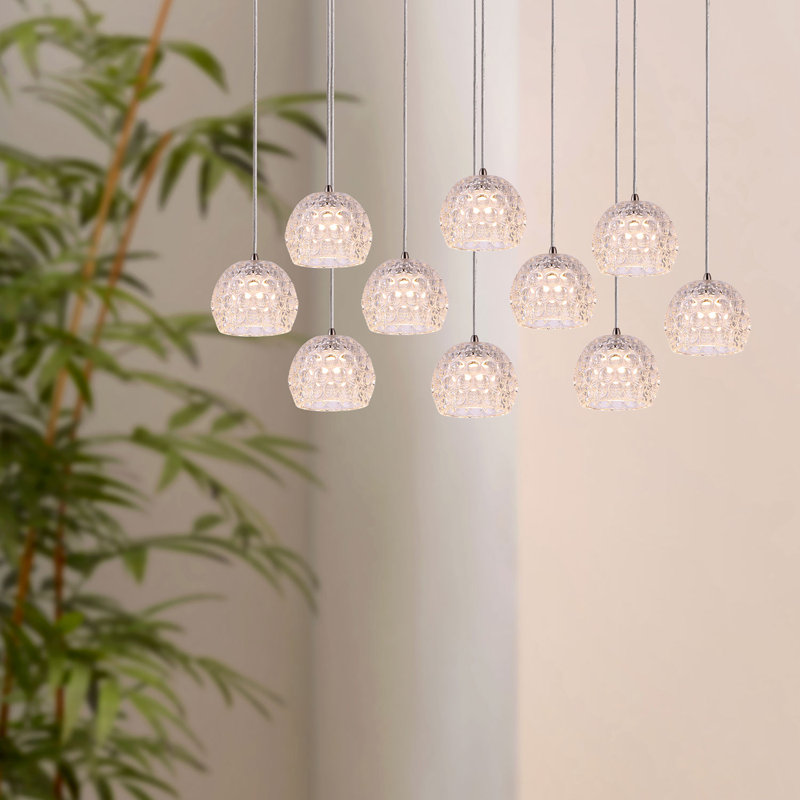Luminaire suspendu en forme de dôme à DEL 10 lumières Bristow