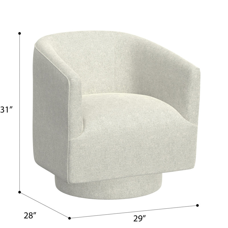 Fauteuil d'appoint pivotant blanc, Blanc
