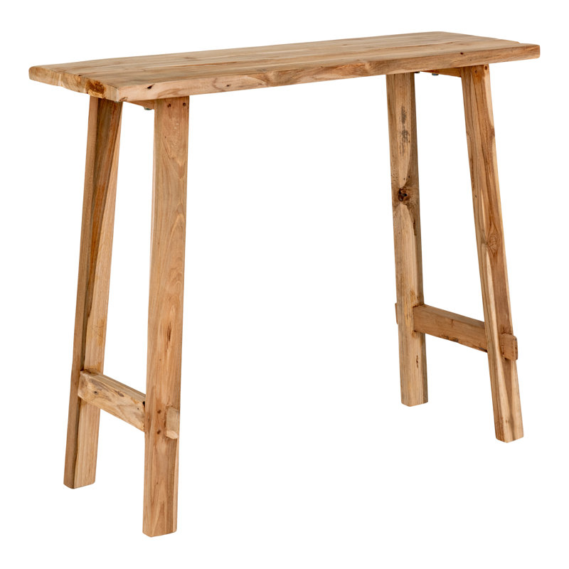 Tahira 90 cm W Solid Wood Top Console Table