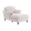 Canapé-lit simple surdimensionné rembourré en chenille avec siège large, conception inclinable pour une expérience de lecture et de détente ultime-1563456987