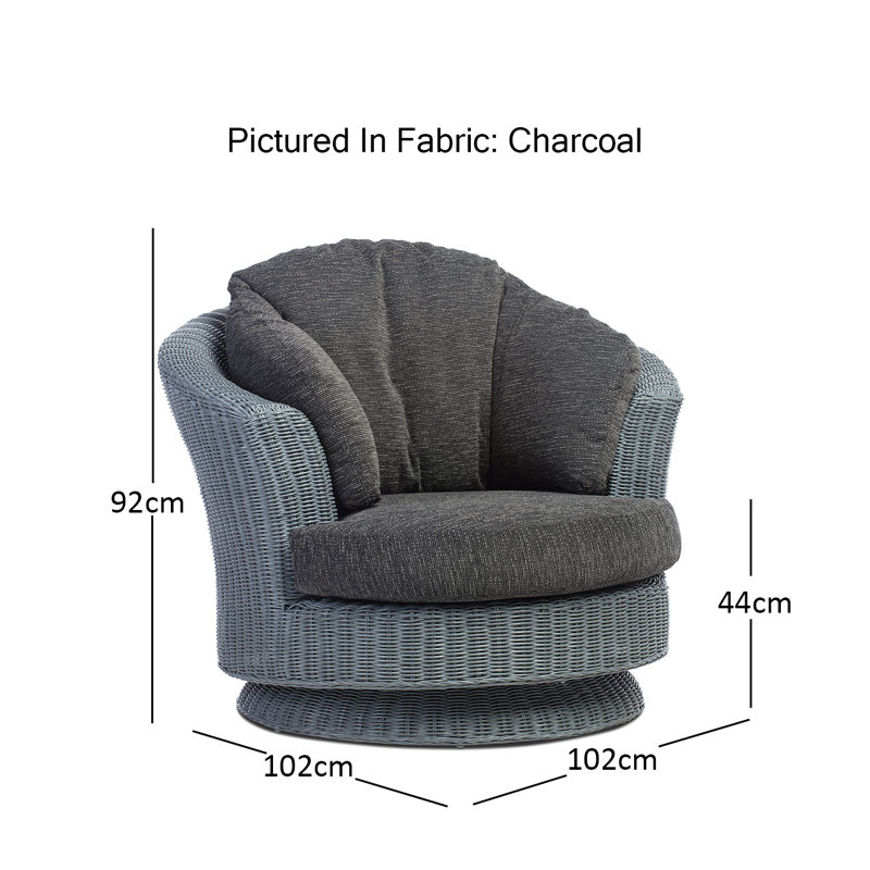 Genevra Upholstered Swivel Barrel Chair