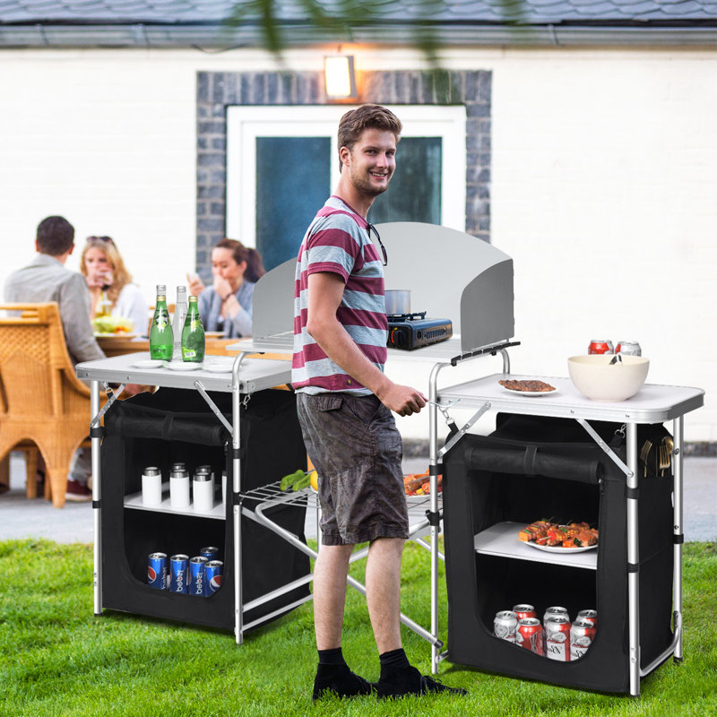 Brenea 172cm Rectangular Folding Table, Black