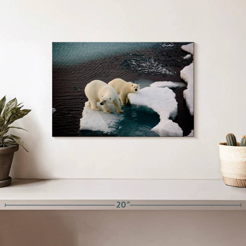 Crowle Ice Floe Polar Bear, 8" H x 12" W