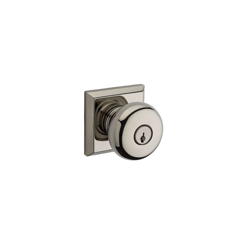 Round Keyed Door Knob, Polished Nickel, Yes, Keyed Alike