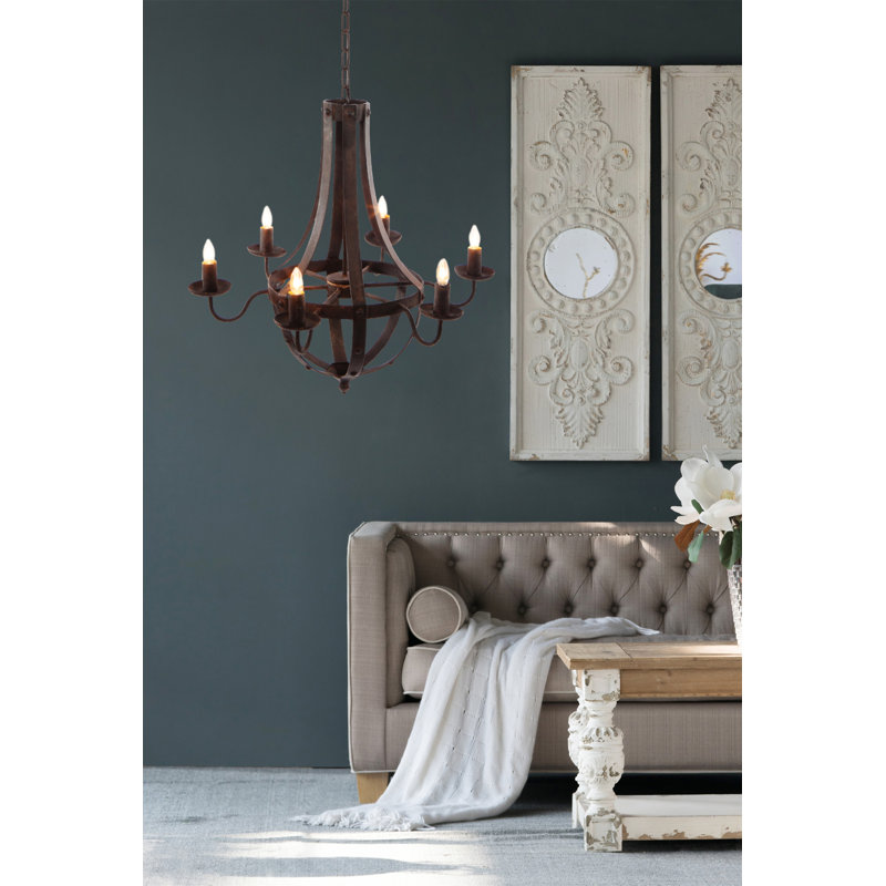 Lustre en métal 6 lumières