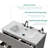 BB0936Y331, Integrated white ceramic basin, drain assembly NOT included-129597695