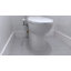 Toilette une pièce à double chasse, ADA brute de 12 po de hauteur 17 po, 1,1 / 1,6 GPF, blanc brillant-115612890