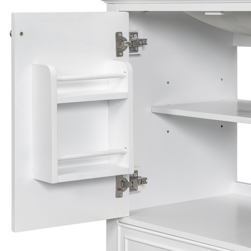 Meuble-lavabo autoportant 30 po Nochur, Blanc