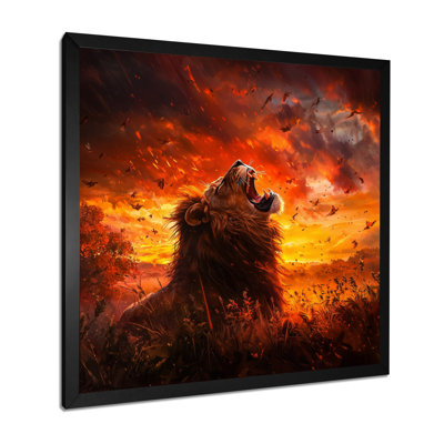 «Roaring Lion Courage II - Lion», reproduction sur toile