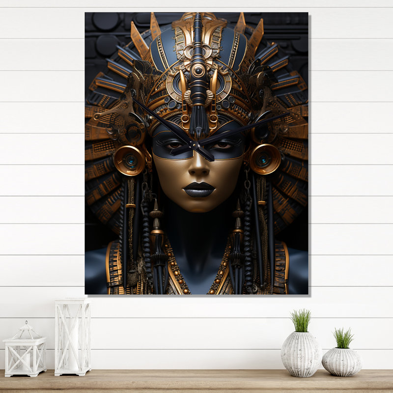 Egypt God Portrait - Egypt Wall Clock, Large
