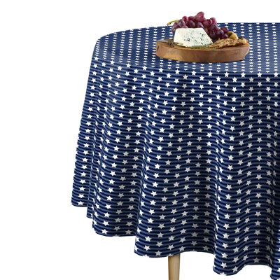 Slavens Stars Stripes Round Tablecloth