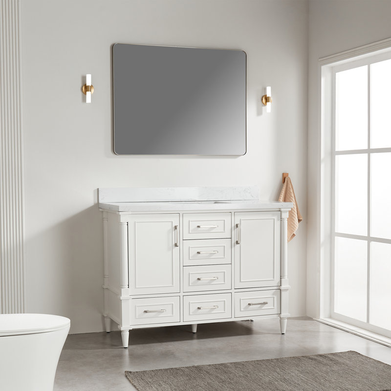Fully Assembled 48'' Freestanding Single Bathroom Vanity