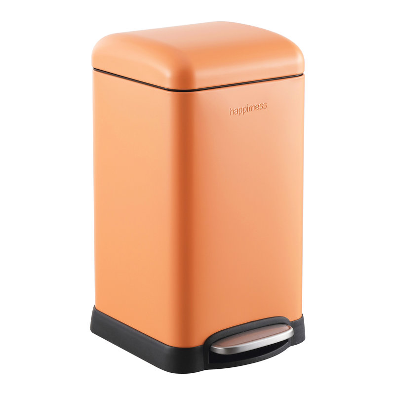 Poubelle à pédale Betty Retro Steel, Gâteau aux carottes, 3,2 gallons