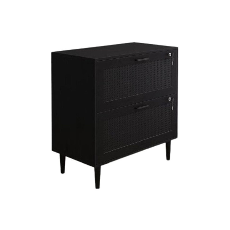 Rattan Wood Lateral Filing Cabinet
