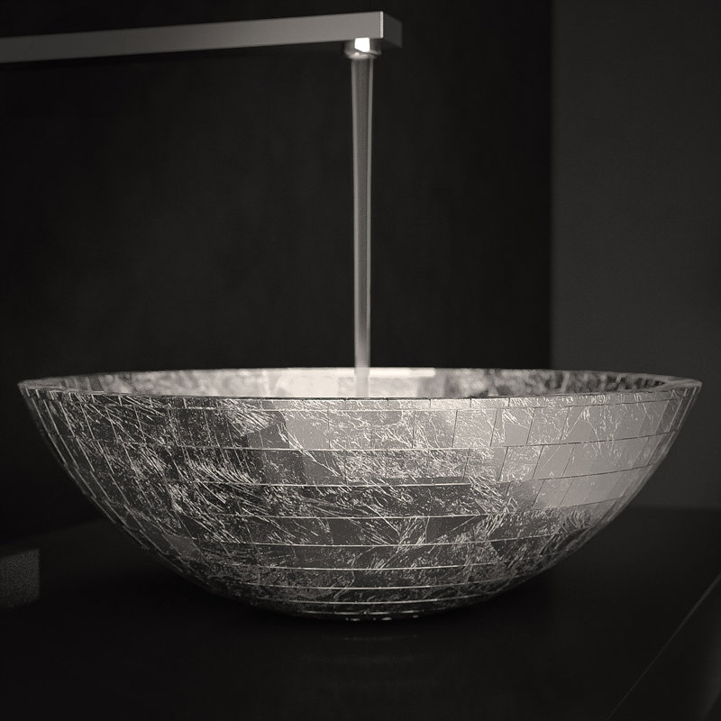 16.6'' L Bathroom Sink, Silver