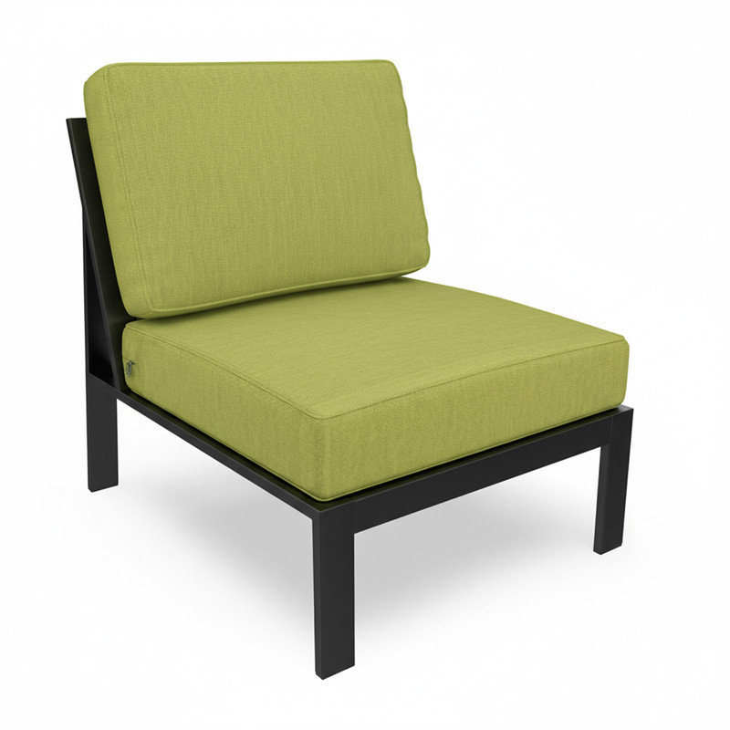 Coussin Sunbrella intérieur / extérieur à assise profonde, Agrume Cast