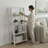 Lavish Home 24"L  x 13"W x 55.25"H 4-Tier Leaning Ladder Bookshelf, White-111467594-61175120