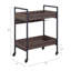 Élégant chariot de service Jerrick & Finish avec tablettes à 2 niveaux et structure en métal pour les cuisines et les salles à manger modernes