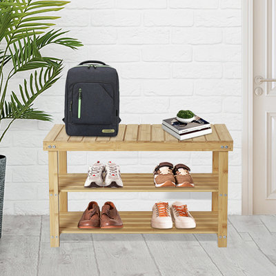 Range-chaussures, banc à chaussures, range-chaussures à 3 niveaux