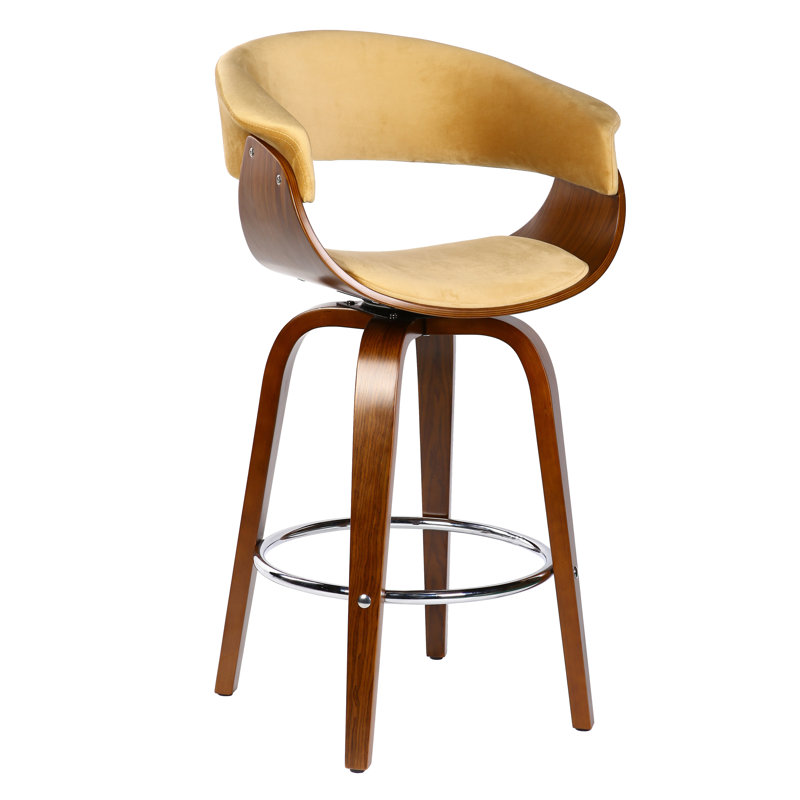 Tabouret de bar pivotant Brindley, Moka, Tabouret de comptoir (assise de 26 po de hauteur)